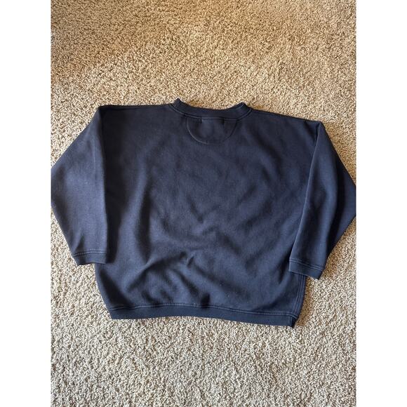 Vintage Paris Sport Club Ladies M Black Cropped 3/4 Sleeve Crewneck Sweatshirt - Picture 4 of 7